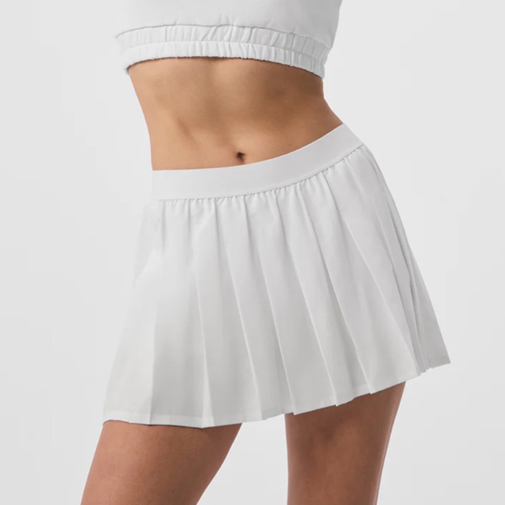 Alo Varsity Tennis Skirt - White - Size S
